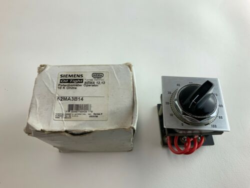 NEW SIEMENS 52MA3B12 OIL TIGHT POTENTIOMETER OPERATOR 5.0 K OHMS FURNAS CONTROL