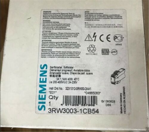 1Pc New Siemens Soft Starter 3RW3003-1CB54 ts