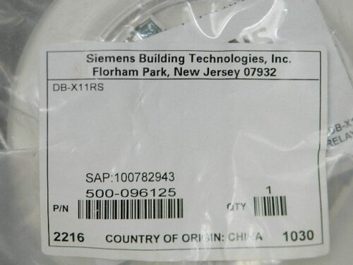 NEW SIEMENS DB-X11RS W/ RELAY 500-096125 FIRE ALARM FREE FEDEX 2-DAY SHIP SAME