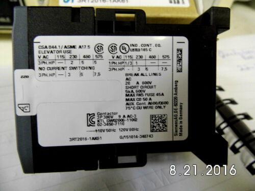SIEMENS CONTACTOR 3RT2016-1AK61