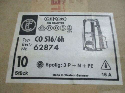 Cekon Siemens 62874 Electrical Receptacle With Cover 5 Pin 16 Amp NEW