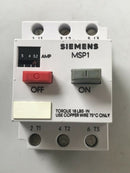 SIEMENS-ALLIS MSP10K MANUAL STARTER OVERLOAD PROTECTOR, 50-AMP, 600-VOLT