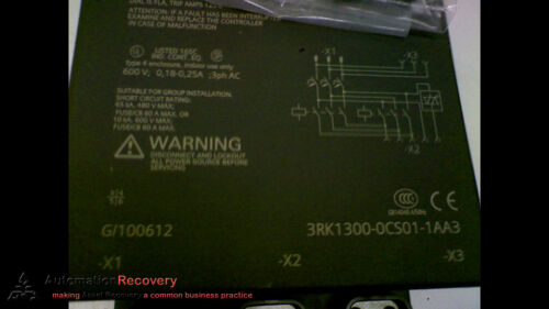 SIEMENS 3RK1300-0CS01-1AA3 MOTOR STARTER EM 300 RS, NEW #163350