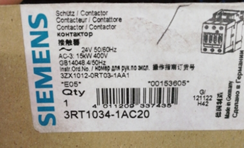 1PC New For Siemens Contactor 3RT1034-1AC20 3RT10341AC20