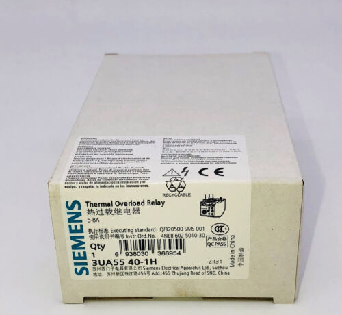 1PC NEW FOR SIEMENS Thermal overload relay 3UA5540-1H 5-8A