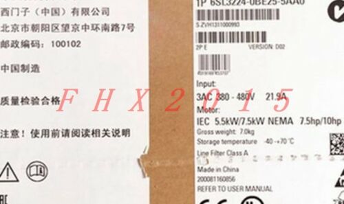 ONE NEW Siemens 6SL3224-0BE25-5AA0