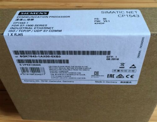 One New SIEMENS 6GK7 543-1AX00-0XE0 SIMATIC NETCP1543 Communication Processor