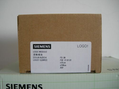 6ED1052-1MD08-0BA0 Siemens LOGO! 12/24RC,PLC ,12/24V DC/RELAY, 8 DI (4AI)/4 DO
