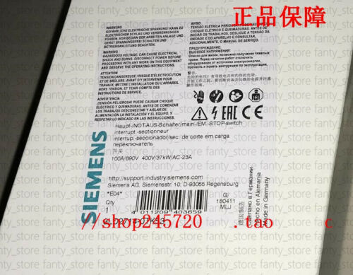 1PCS Original Siemens Power Switch 3LD2714-0TK53 100A ONE-Year Warranty