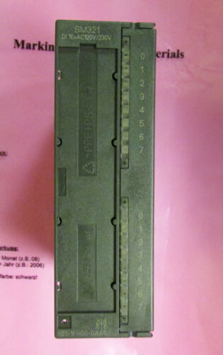 SIEMENS SM321 Digital Intput Module 6ES7 321 1FH00 0AA0