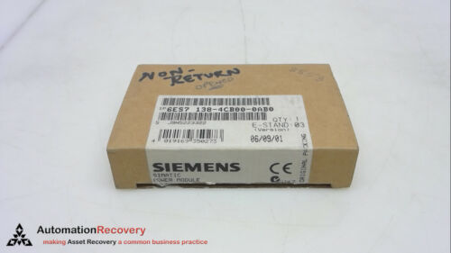 SIEMENS 6ES7 138-4CB00-0AB0 , SIMATIC DP POWER MODULE ET200S, NEW