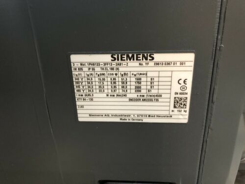 Siemens 1PH8133-3FF13-2AB1-Z Kendrion