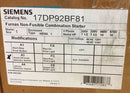 Siemens 17DP92BF81 NON-FUSIBLE COMBINATION HEAVY DUTY MOTOR STARTER