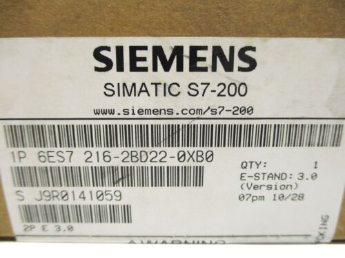 SIEMENS 6ES7216-2BD22-0XB0 NSFS