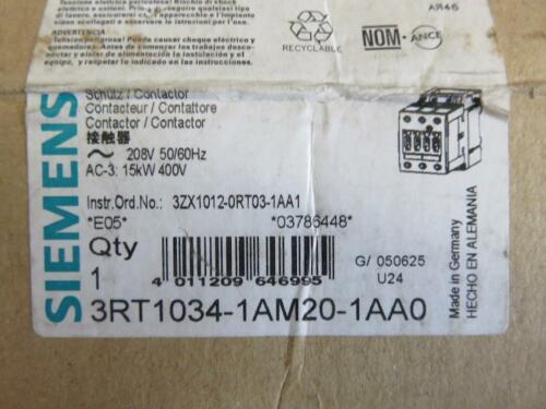 NEW SIEMENS Contactor 3RT1034-1AM20-1AA0 NIB