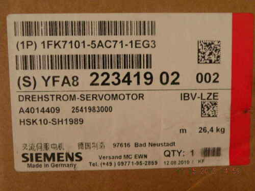 NEW SIEMENS 1FK7101-5AC71-1EG3 SERVO MOTOR NIB 3 PHASE