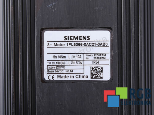 NEW SERVOMOTOR 1FL5066-0AC21-0AB0 77.5V 10A 2000RPM SIEMENS ID66493