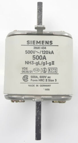 1PC New Siemens 3NA1434 500A 500V gL NH3 3NA1432/1436