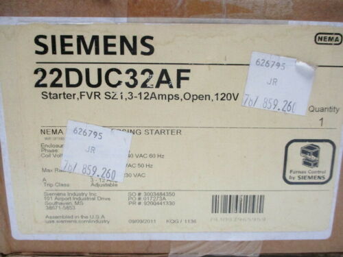SIEMENS 22DUC32AF * FACTORY SEALED *