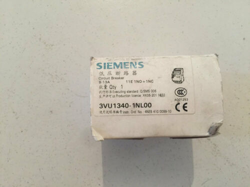 1PC New Siemens3VU1340-1NL00 Motor Protection Circuit Breaker 8-13A