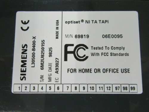 Siemens L30500-B400-X Optiset NI TA TAPI Adapter 69819