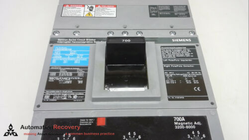 SIEMENS LMXD63B700, CIRCUIT BREAKER, 600 VOLTS, 700 AMPS, NEW