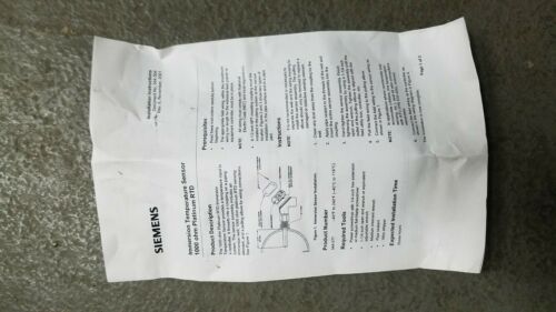 SIEMENS. P/N: 544-577. IMMERSION TEMPERATURE SENSOR. 1000 OHM., PLATINUM...