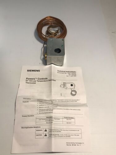 Siemens ET134 Low temperature detection thermostat