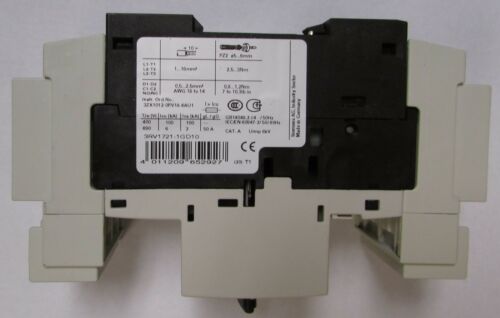 SIEMENS 3RV1721 1GD10 6.3 Amp SIRIUS Manual Circuit Breaker