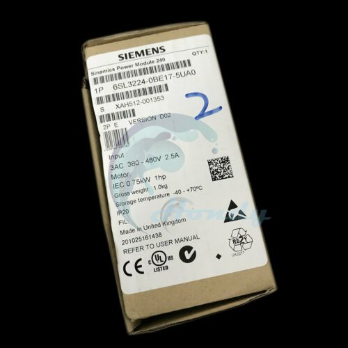 Siemens New 6SL3224-0BE17-5UA0 G120 Power Module 0.75KW
