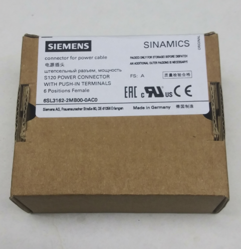 Siemens SINAMICS S120 6SL3162-2MB00-0AC0 Power Connector Puch In Terminal