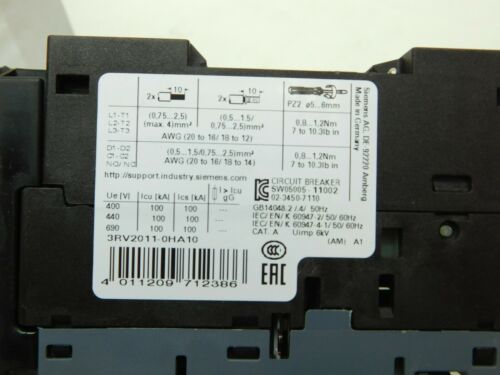 SIEMENS 3RA21100HA151AK6 COMBINATION STARTER NEW IN BOX! LV