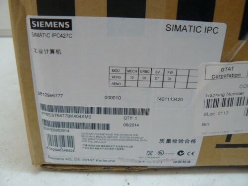 SIEMENS SIMATIC IPC427C 6ES7647-7BK40-4XM0 MICROBOX PC NEW