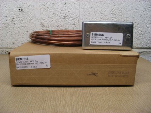 New Siemens QAW2012.500 1K Ohm 16' Long Probe Duct Averaging Temperature Sensor