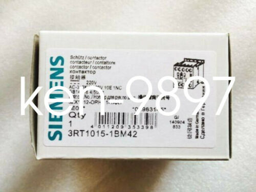 1PC New Siemens DC Contactor 3RT1015-1BM42 DC220V 1NC