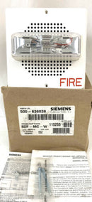 SIEMENS SEF-MC-W SPEAKER STROBE P/N: 500-636038