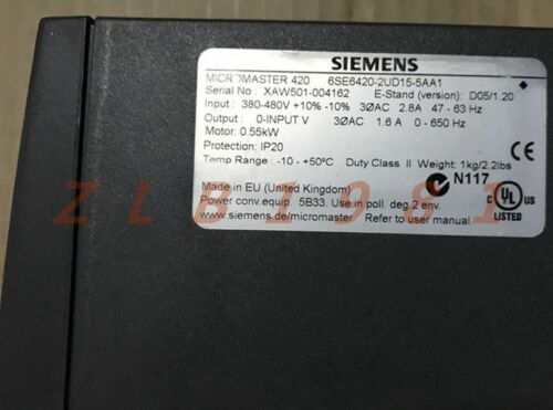 ONE NEW- Siemens 6SE6420-2UD15-5AA1