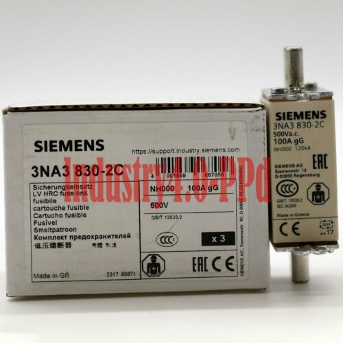 1pcs New Siemens Fuse 3NA3 830-2C 100A NH000-gG 3NA3830-2