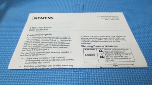 Siemens Apogee 550-538 LTEC Terminal Equipment Controller - Sealed