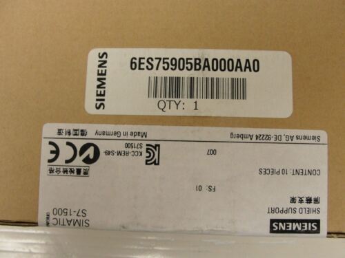 New in Box, Siemens 6ES75905BA000AA0, Shield Support, Box of 10.