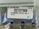 SIEMENS ~ SAFETY PLATE ~ SICHERHEITSPLATINE Y ~ PART NUMBER 02101568