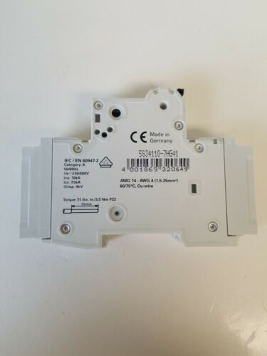 NEW SIEMENS 5SJ41-CIRCUIT BREAKER 1-P 10A C-TRIP *NEW & FAST SHIPPING*