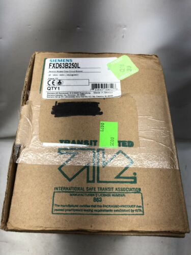 NEW SIEMENS SENTRON MCCB MAGNETIC TRIP BREAKER FXD63B250L 250 AMP 3 POLE 600VAC