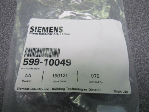 Siemens 599-10049 - Stem Retainer Kit 14mm, NEW
