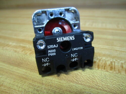Siemens 52SC6AFJ1 Keyed Selector Switch
