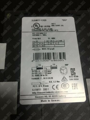 1PC new SIEMENS Monitoring Relay 3UG4617-1CR20