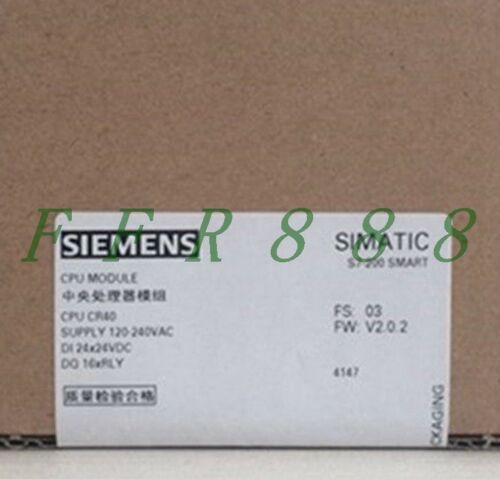 NEW Siemens S7-200SMART CPU CR40 6ES7 288-1CR40-0AA0