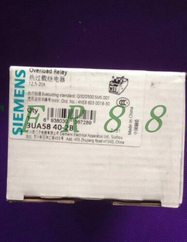 ONE NEW SIEMENS Thermal Overload Relay 3UA5840-2B 12.5-20A