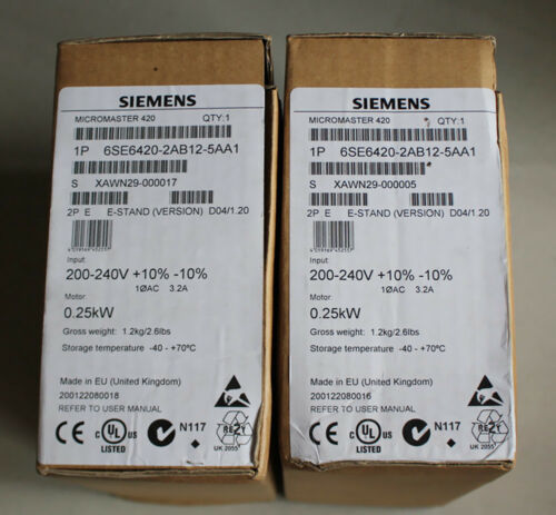 1PC NEW in box Siemens inverter 0.25KW 220V 6SE6420-2AB12-5AA1