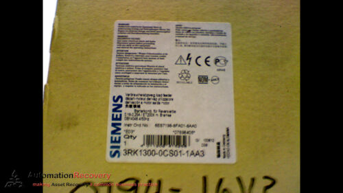 SIEMENS 3RK1300-0CS01-1AA3 MOTOR STARTER EM 300 RS, NEW